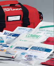 A bag with medical kits