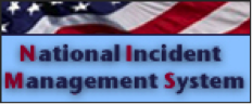 National Incident Management System with flag of USA at the top